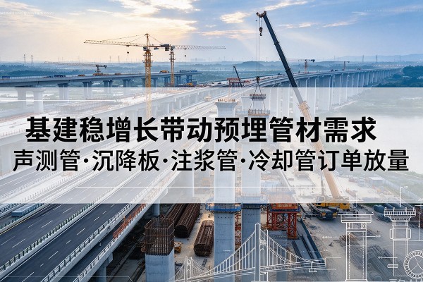 莲池基建稳增长带动预埋监测管材需求,声测管、沉降板、注浆管订单持续放量